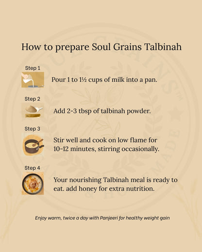 Talbinah for Weight Gain- 100% Organic - 12 Premium Ingredients